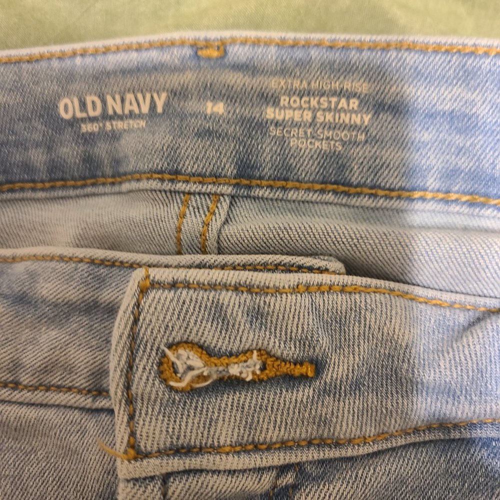 Extra high rise skinny jeans old navy
